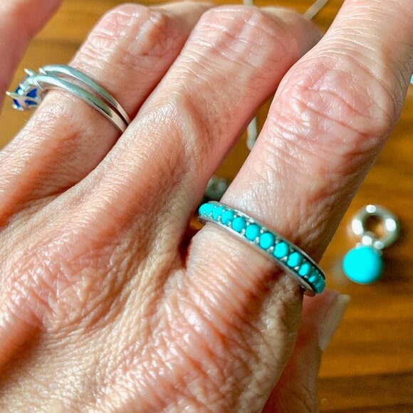 BRAND NEW Silver and Turquoise Jewelry set by Ti Sento Milano - Picture 5 of 10